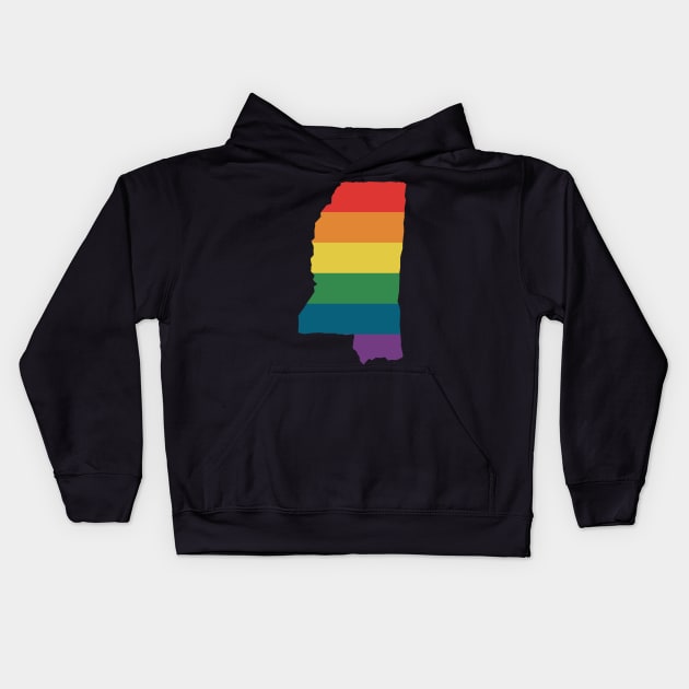 Mississippi State Rainbow Kids Hoodie by n23tees